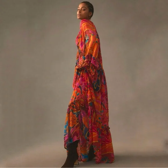 Farm Rio Vintage Wave Maxi Dress Small NWT - Picture 3 of 16